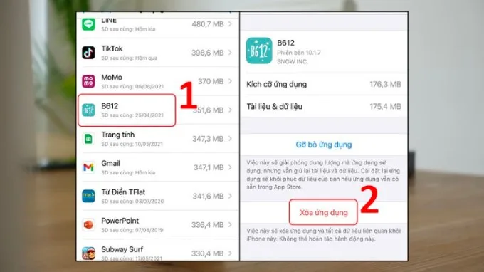 Bước 2 xóa các ứng dụng không rõ nguồn gốc