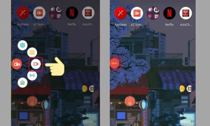 Quay màn hình trên ứng dụng AZ Screen Recorder
