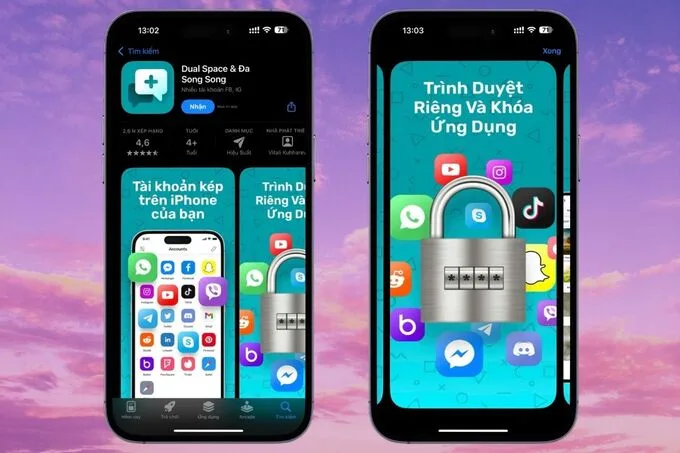 Dual Space Social Manager là ứng dụng hỗ trợ nhân bản đa nền tảng mạng xã hội dành cho iPhone
