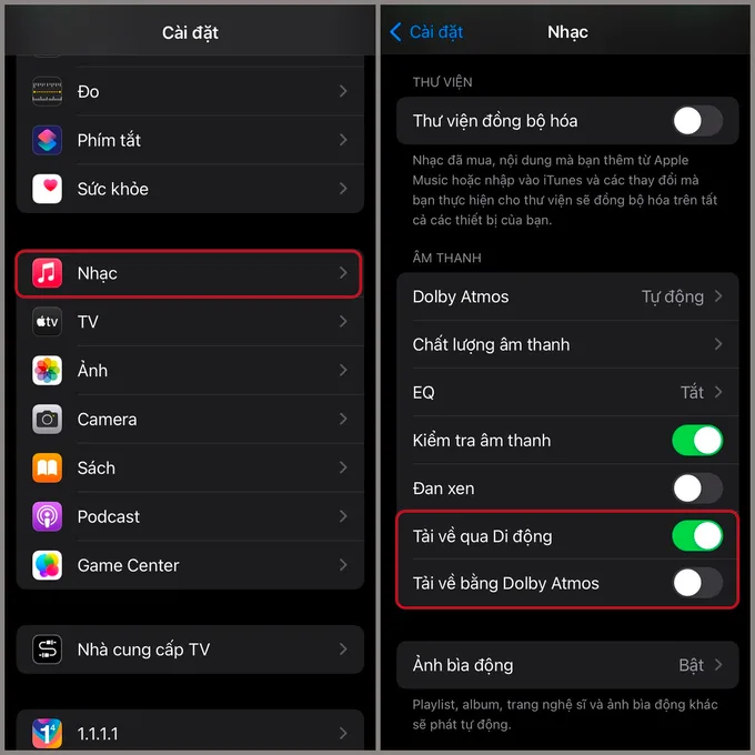 Nghe và lưu trữ xuống iDevice để nghe offline
