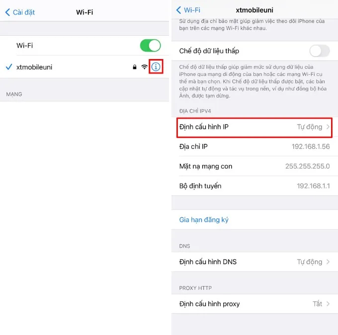Cách đổi IP trên điện thoại iPhone