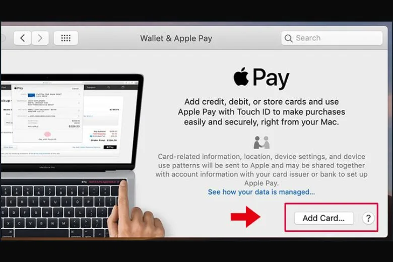 Thiết lập Apple Pay trên MacBook