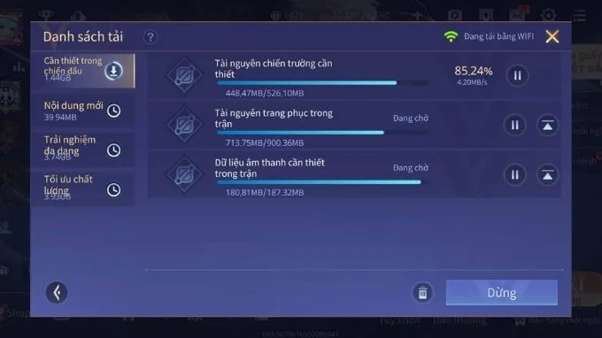cách bật fps 120 trong Liên Quân mobile trên Android bước 2