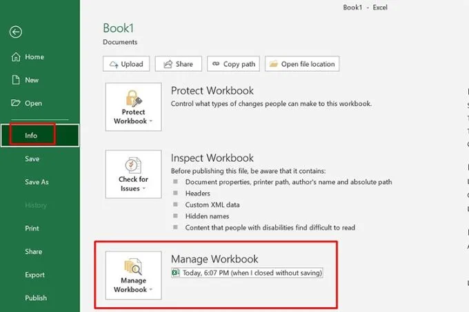 Cách khôi phục tệp Excel bị ghi đè