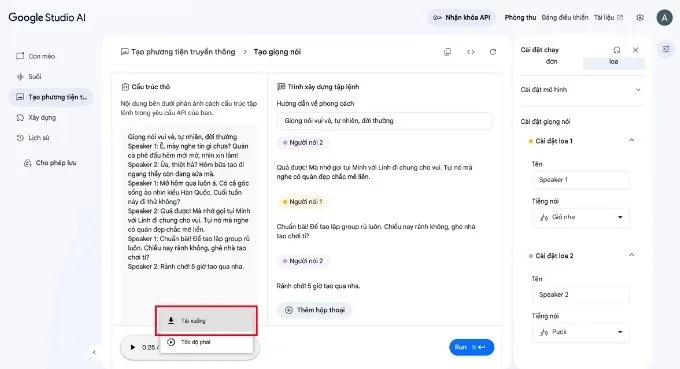 Cách tạo đoạn hội thoại bằng AI