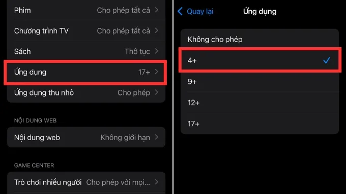 Đối với ứng dụng từ App Store