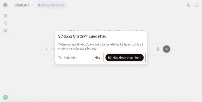 Cách tạo nhóm chat ChatGPT trên máy tính