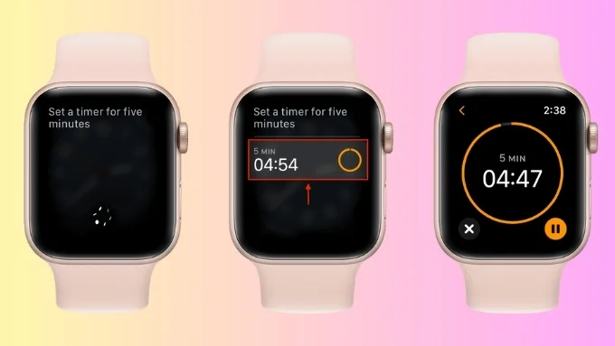 Tùy chỉnh bộ đếm giờ Apple Watch với Siri