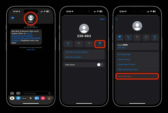 Cách chặn cuộc gọi, tin nhắn rác trên iPhone bằng ứng dụng tin nhắn iMessage
