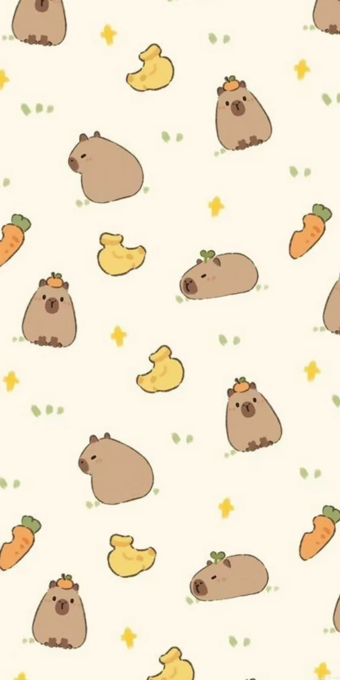 Hình nền Capybara chibi