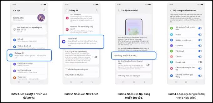 Cách sử dụng Now Brief trên màn hình ngoài Galaxy Z Flip 7