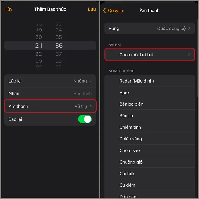 Đặt báo thức