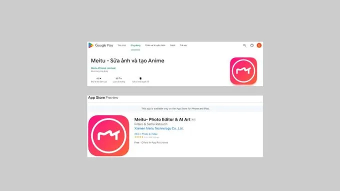 Ứng dụng Meitu hỗ trợ ghép ảnh