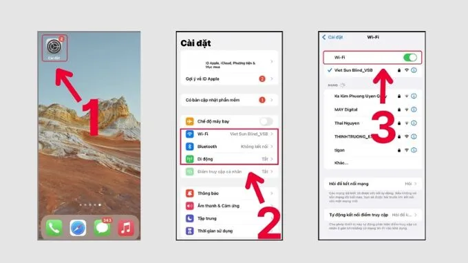 Kiểm tra kết nối mạng trên điện thoại iOS