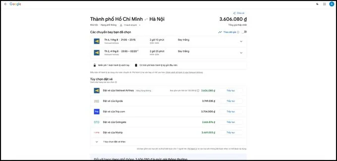 Cách sử dụng Google Flight để săn và đặt vé máy bay