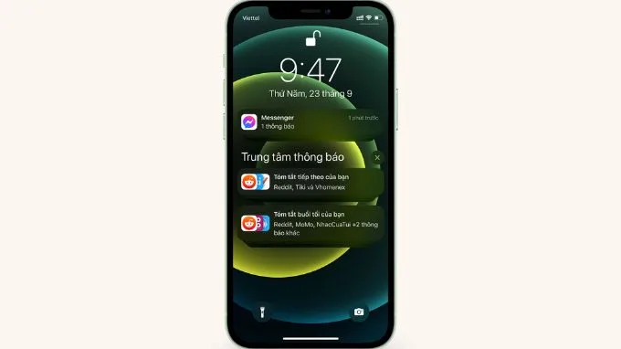 Cài đặt tính năng sắp xếp thông báo trên iOS