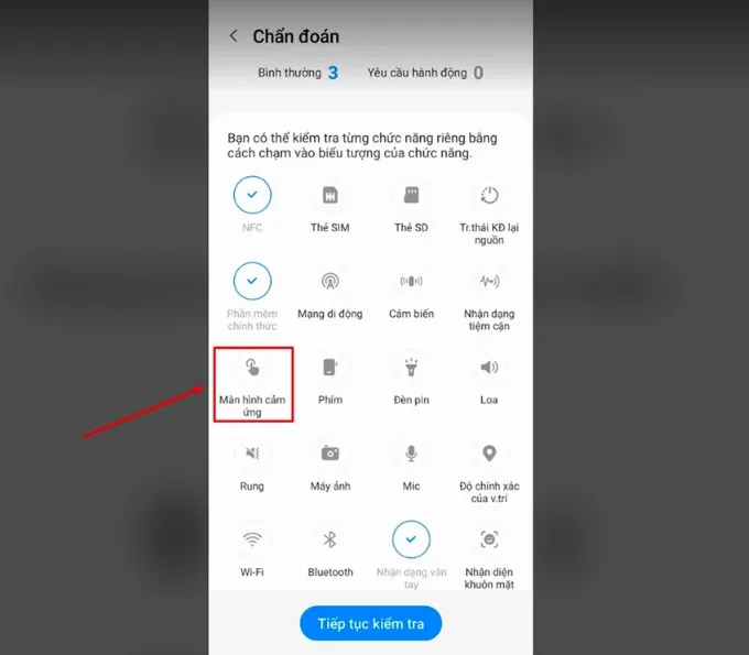 Bước 3 test màn hình Samsung bằng ứng dụng Samsung Members