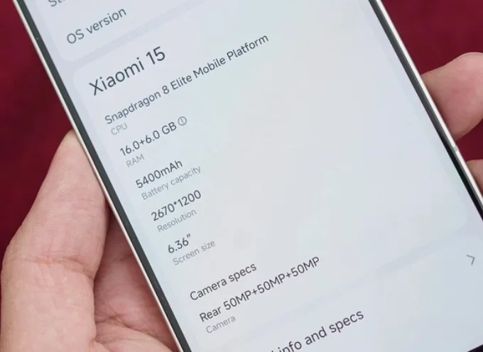 Xiaomi 15 hỗ trợ sạc siêu nhanh