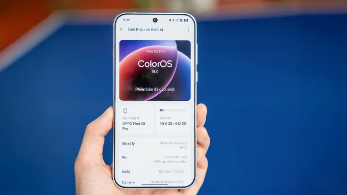 OPPO Find X9 Pro chạy hệ điều hành ColorOS 16 (Android 15) mang đến trải nghiệm linh hoạt nhờ khả năng tùy biến sâu và thao tác mượt mà