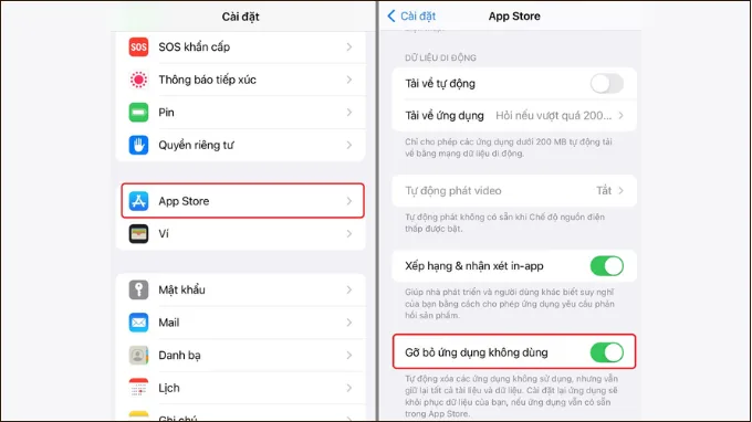Set chế độ tự động xóa ứng dụng không cần thiết trên Appstore