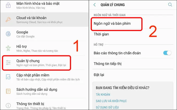 Truy cập Cài đặt