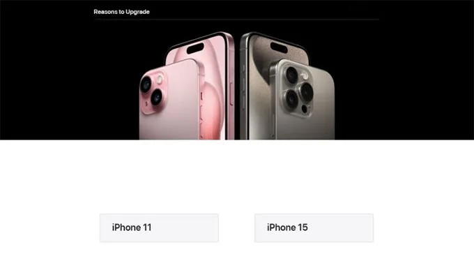 Apple thêm trang 'lý do nâng cấp từ iPhone cũ lên iPhone mới