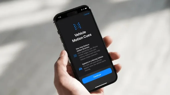 Chế độ giảm say tàu xe trên iPhone có tên gọi chính thức là Vehicle Motion Cues