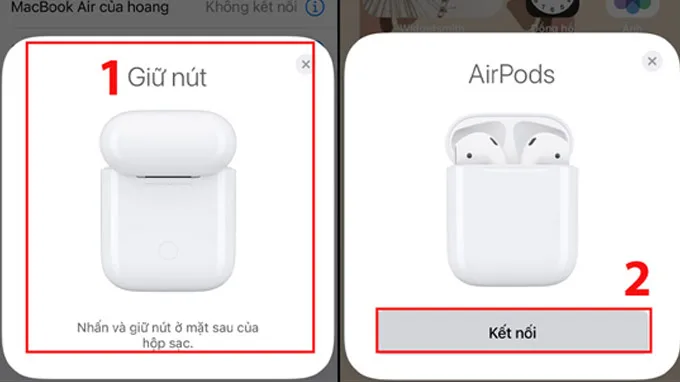 kết nối airpods với iphone