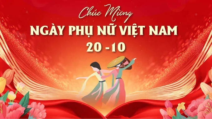Background 20/10 màu đỏ