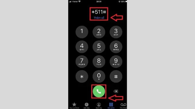 Cách ứng tiền Viettel 10k qua cú pháp 511