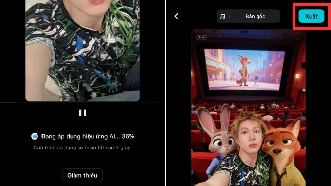 Cách tạo ảnh cùng Nick & Judy bằng CapCut
