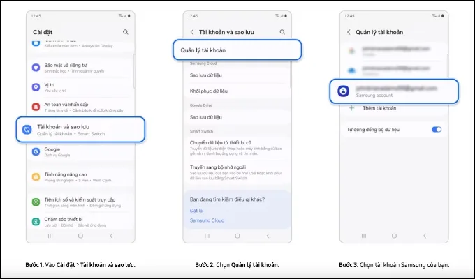 Đồng bộ dữ liệu trên Samsung Cloud