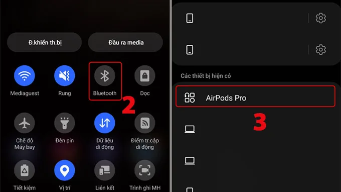 kết nối airpods với điện thoại android