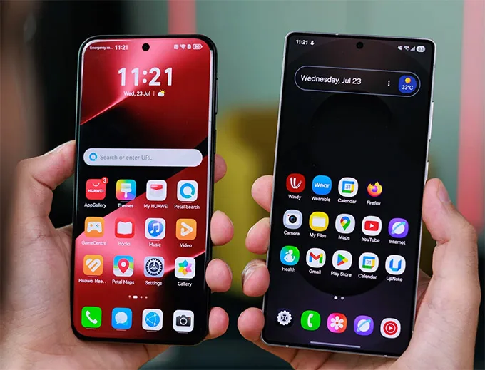 So sánh Huawei Pura 80 Ultra và Samsung Galaxy S25 Ultra: Chất lượng hiển thị