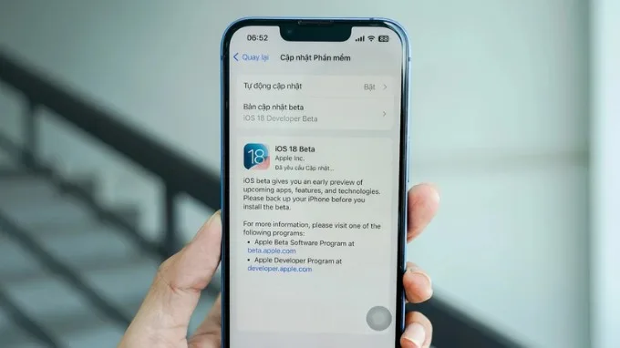 Cập nhật phiên bản iOS mới nhất
