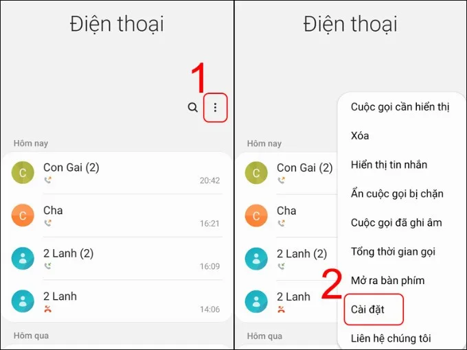 Bật tính năng tự động ghi âm cuộc gọi trên Samsung