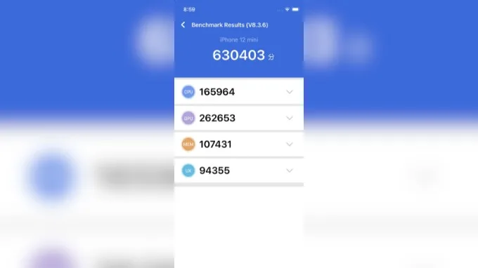 Điểm AnTuTu của iPhone 12 Mini