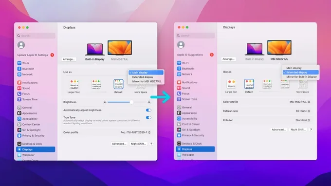Cách kết nối MacBook với màn hình ngoài