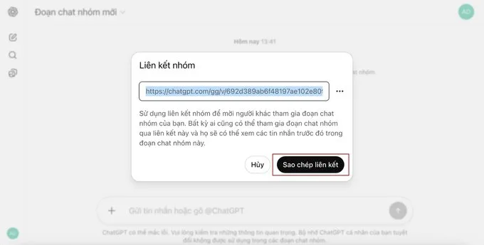 Cách tạo nhóm chat ChatGPT trên máy tính