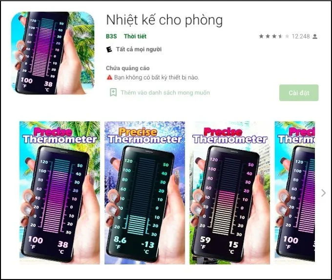 Nhiệt kế cho phòng