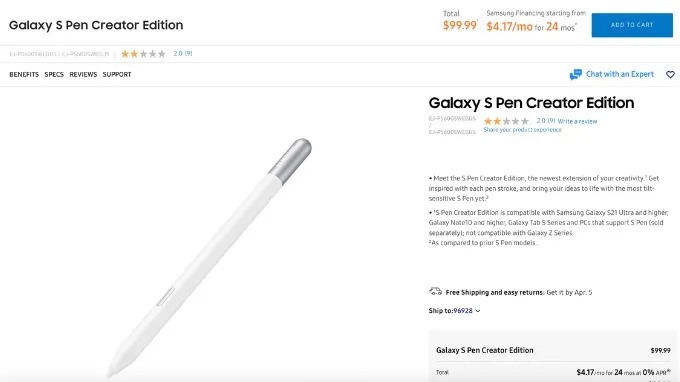 Giá bán của S Pen Creator Edition khá cao so với những tính năng mà nó đem lại