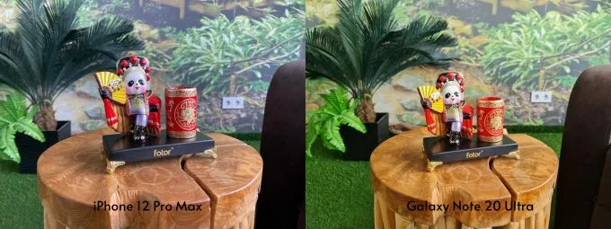 Hình chụp trong nhà của iPhone 12 Pro Max và Galaxy Note 20 Ultra