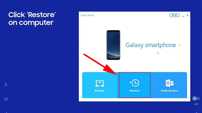 reset điện thoại Samsung bằng smart switch