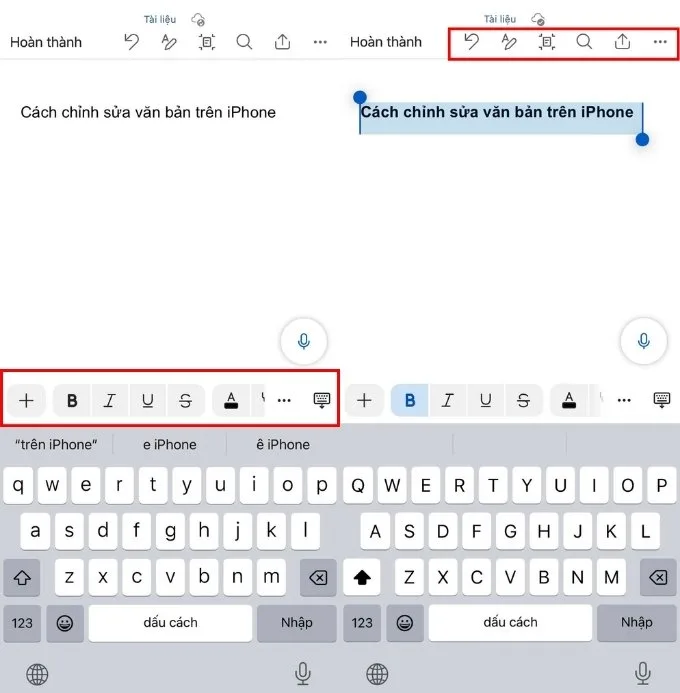 Chỉnh sửa văn bản trên iPhone bằng Microsoft Word