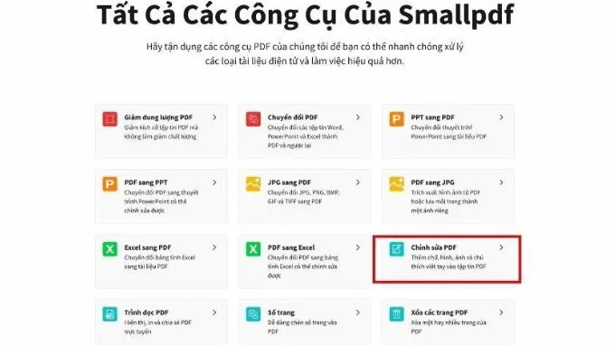 Công cụ SmallPDF