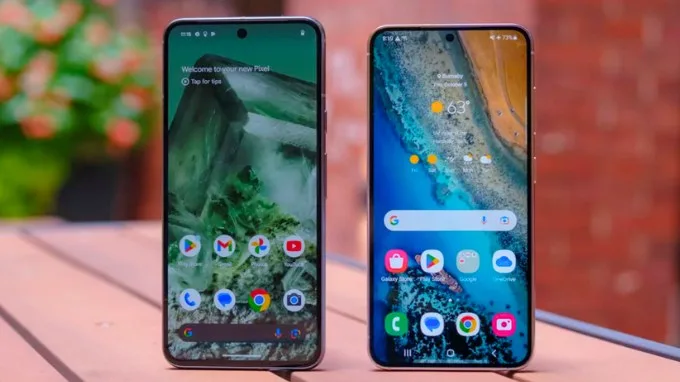 Màn hình của Samsung S24 và Google Pixel 8