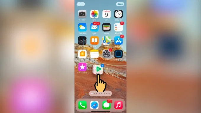 Bước 4 di chuyển nhiều ứng dụng cùng lúc trên màn hình iPhone
