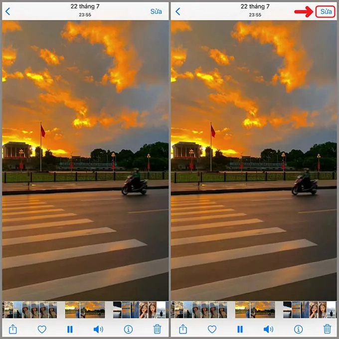 Chỉnh video trên iPhone bằng tính năng chỉnh sửa trên ứng dụng Camera