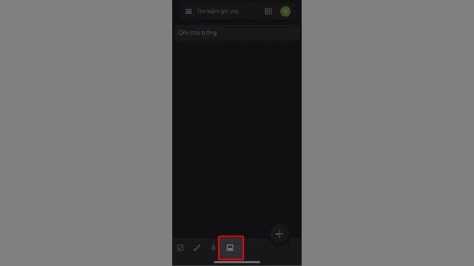 Bước 1 cách chuyển hình ảnh sang văn bản bằng Google Keep