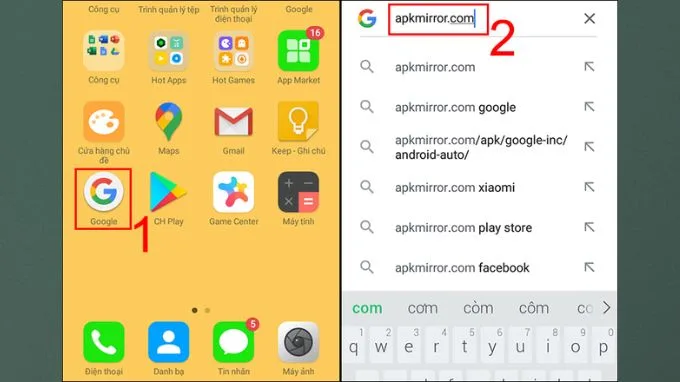 Cài đặt lại ứng dụng đã xóa bằng file APK